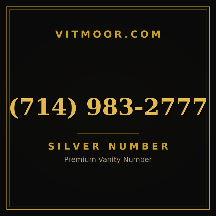 VITMOOR Silver premium number (714) 983-2777