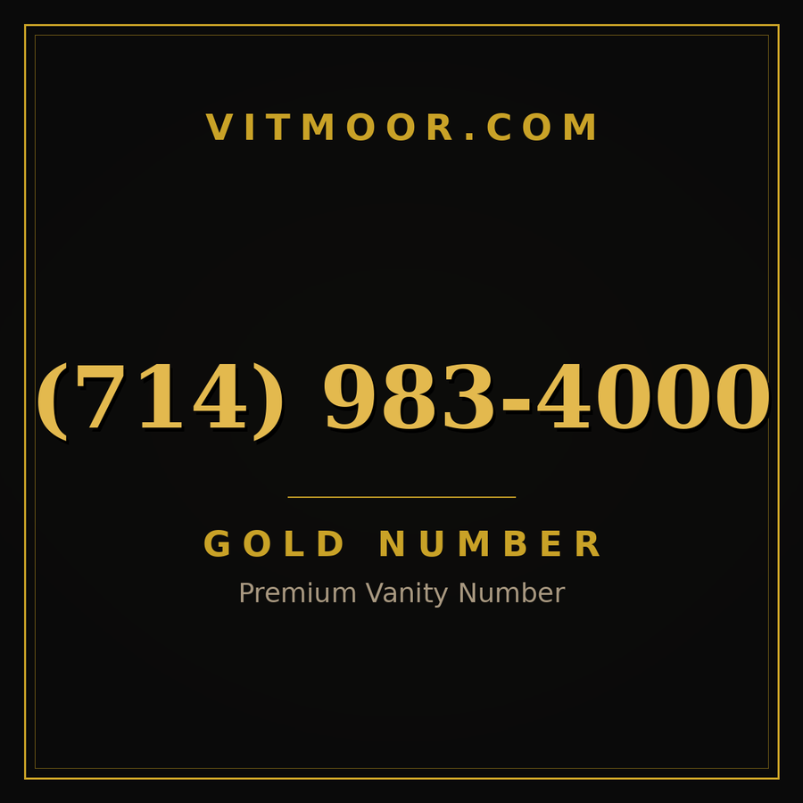VITMOOR Gold premium number (714) 983-4000