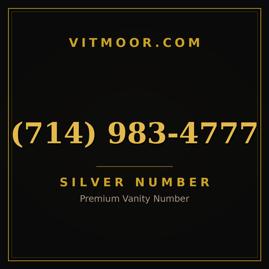 VITMOOR Silver premium number (714) 983-4777