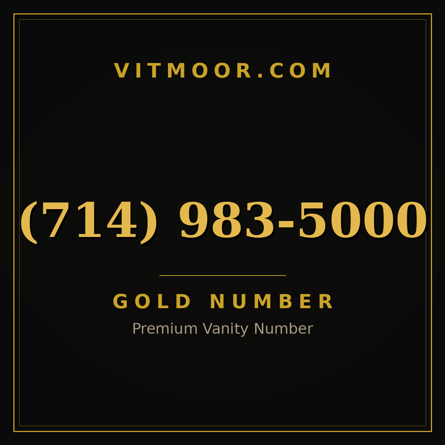 VITMOOR Gold premium number (714) 983-5000