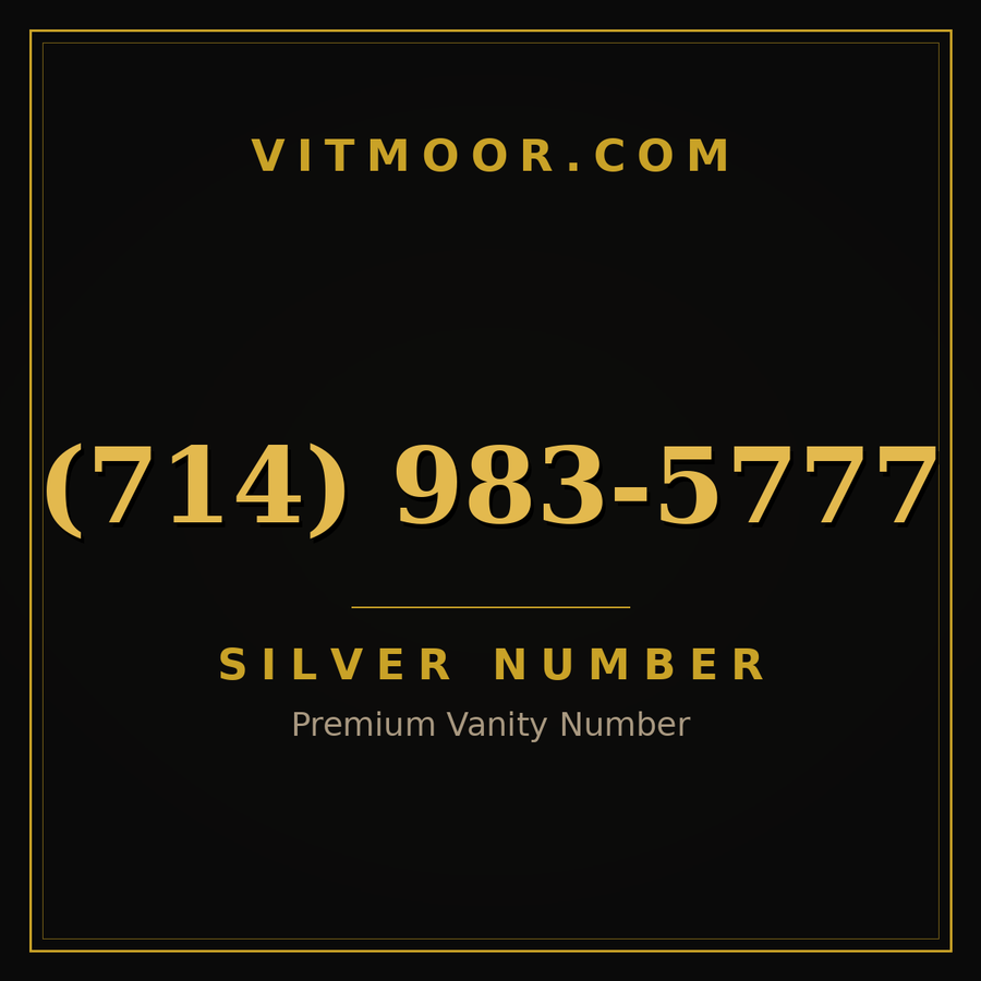 VITMOOR Silver premium number (714) 983-5777