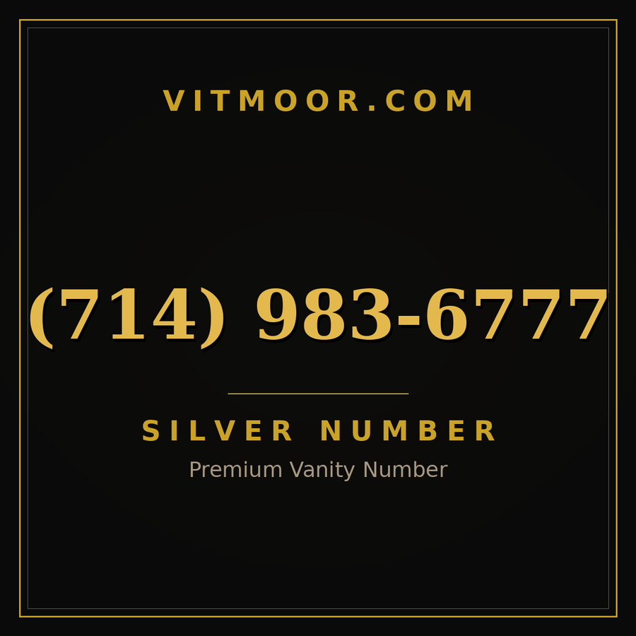 VITMOOR Silver premium number (714) 983-6777