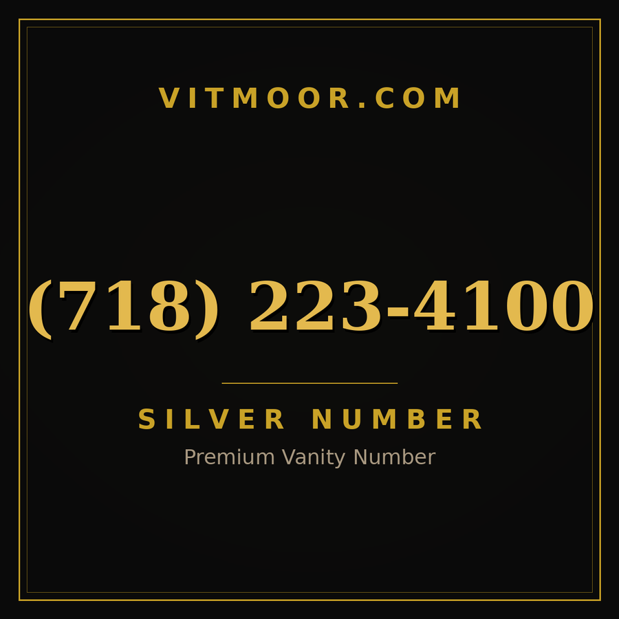 VITMOOR Silver premium number (718) 223-4100