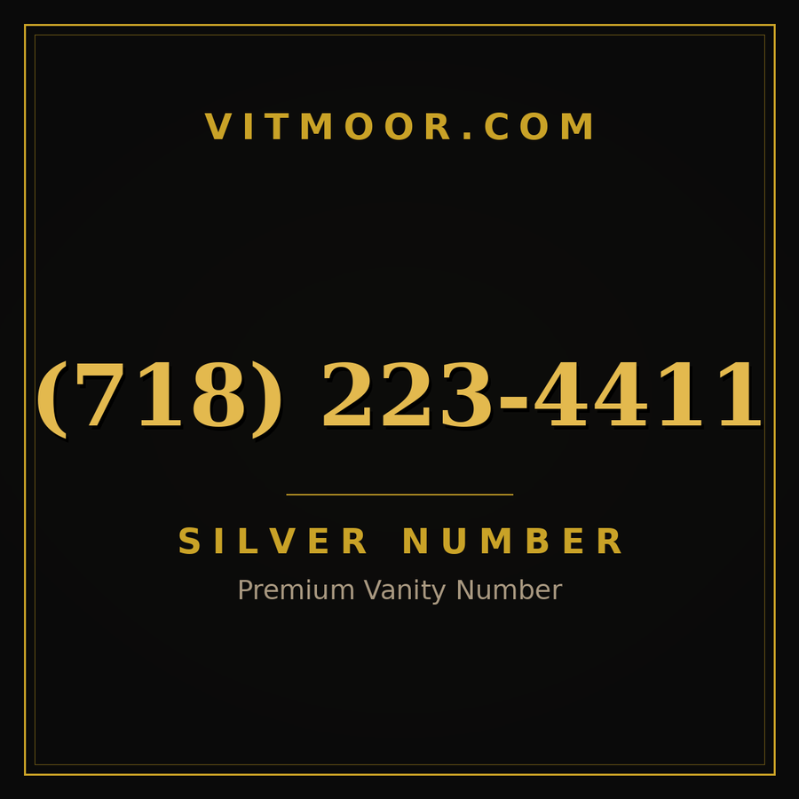VITMOOR Silver premium number (718) 223-4411