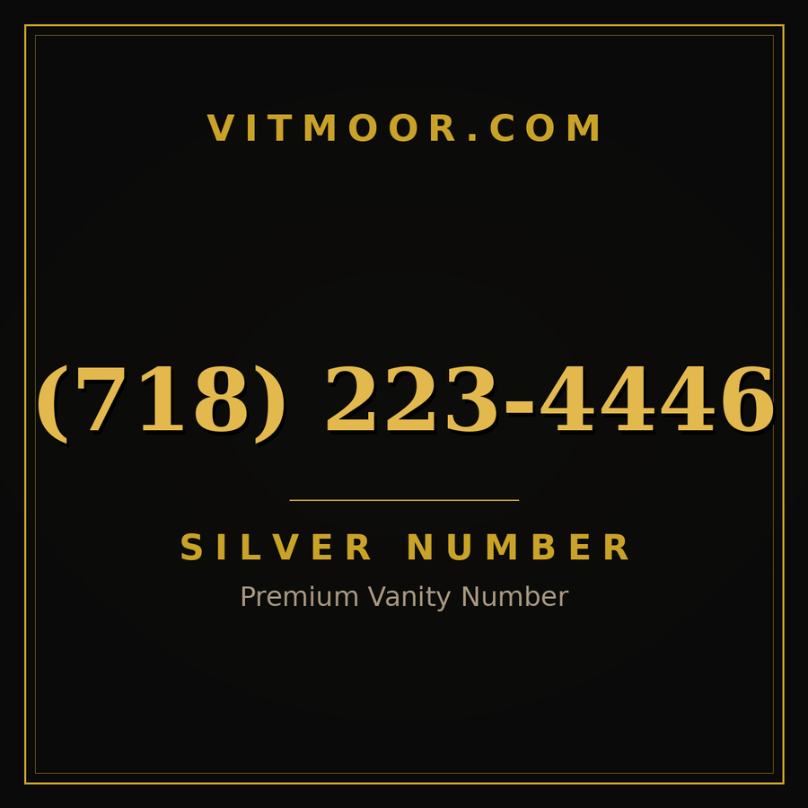 VITMOOR Silver premium number (718) 223-4446
