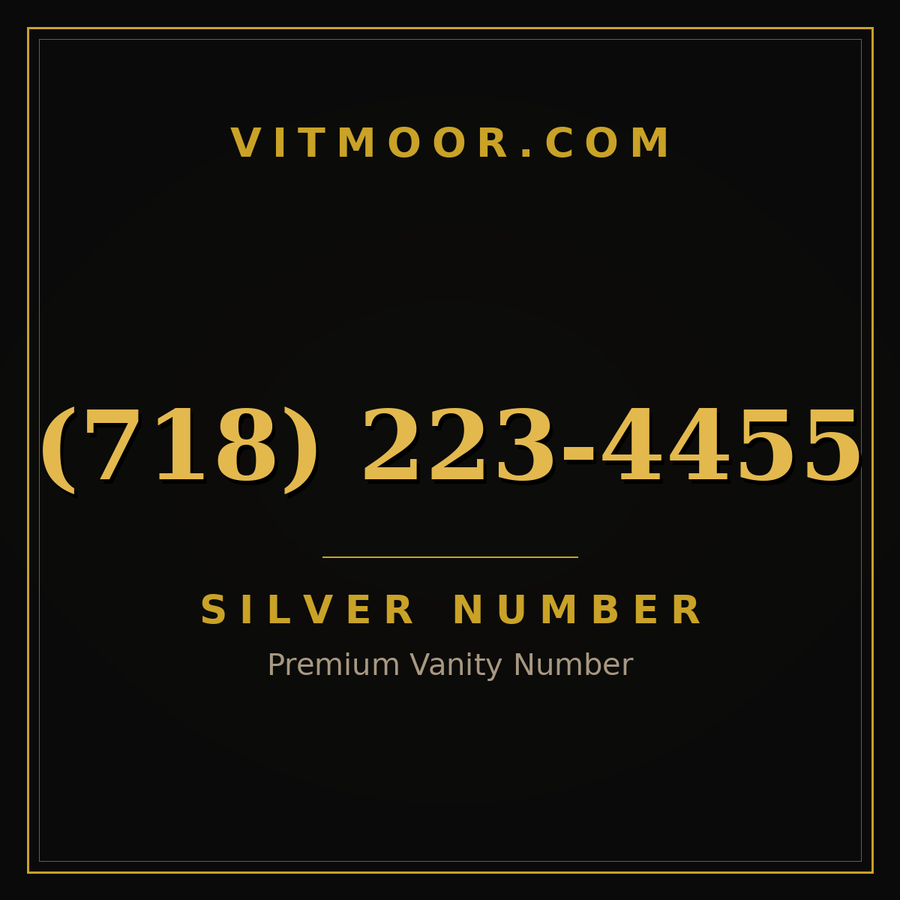 VITMOOR Silver premium number (718) 223-4455