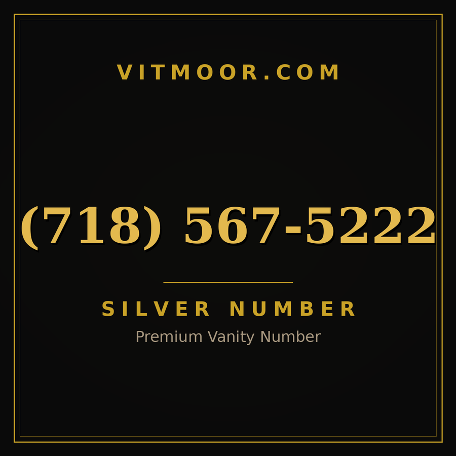 VITMOOR Silver premium number (718) 567-5222