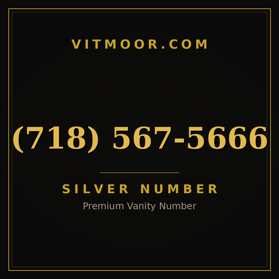 VITMOOR Silver premium number (718) 567-5666