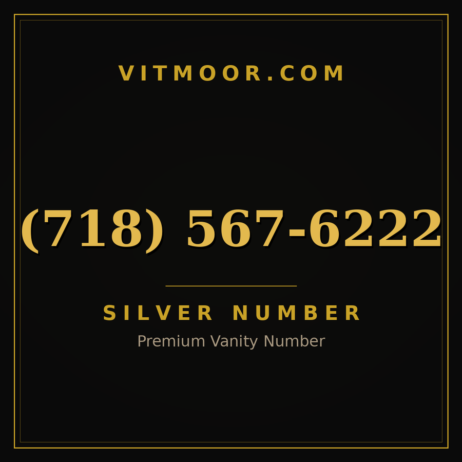 VITMOOR Silver premium number (718) 567-6222