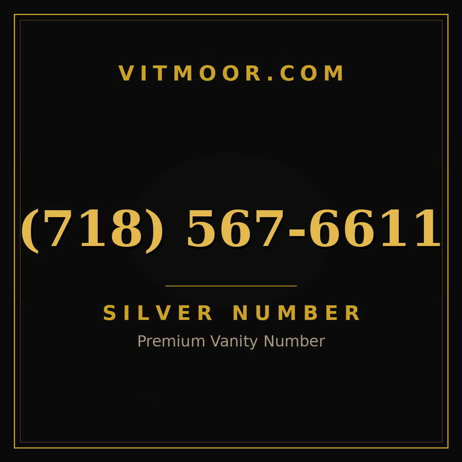 VITMOOR Silver premium number (718) 567-6611