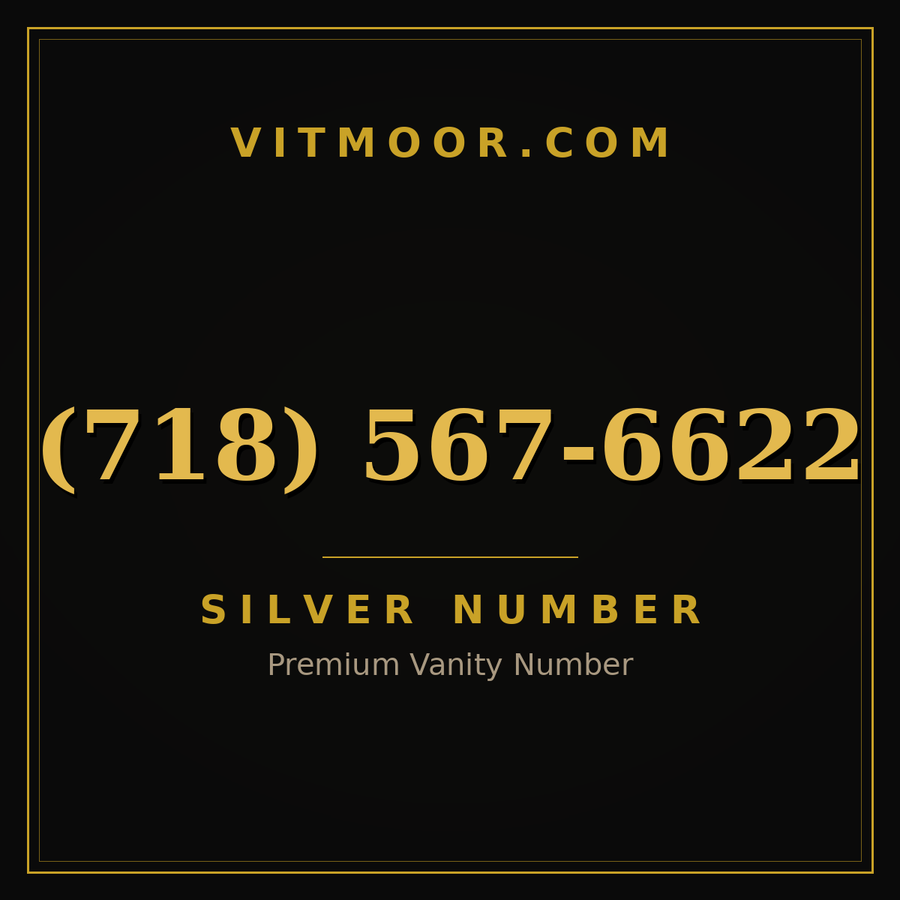 VITMOOR Silver premium number (718) 567-6622