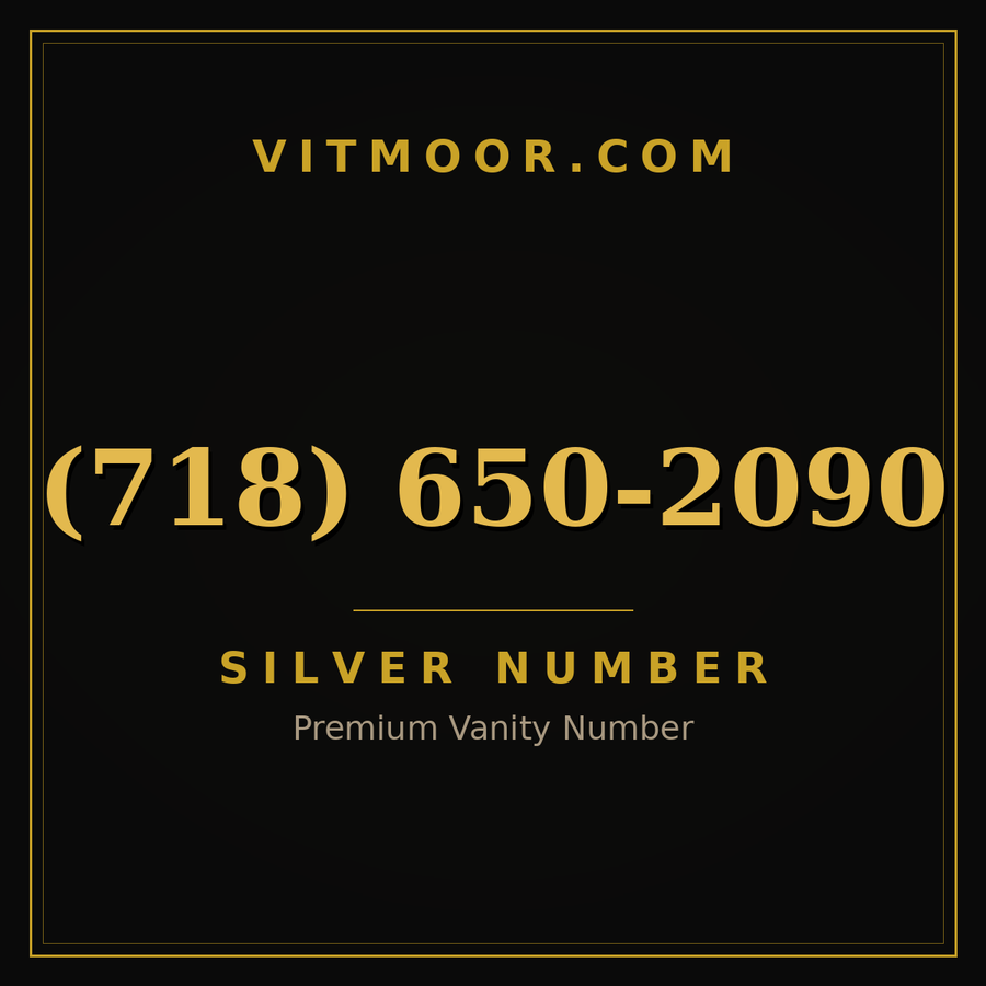 VITMOOR Silver premium number (718) 650-2090