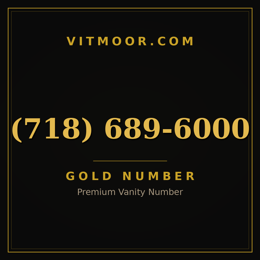 VITMOOR Gold premium number (718) 689-6000