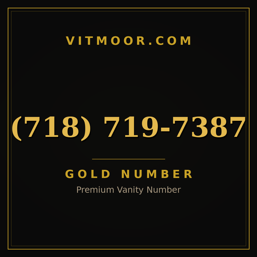 VITMOOR Gold premium number (718) 719-7387