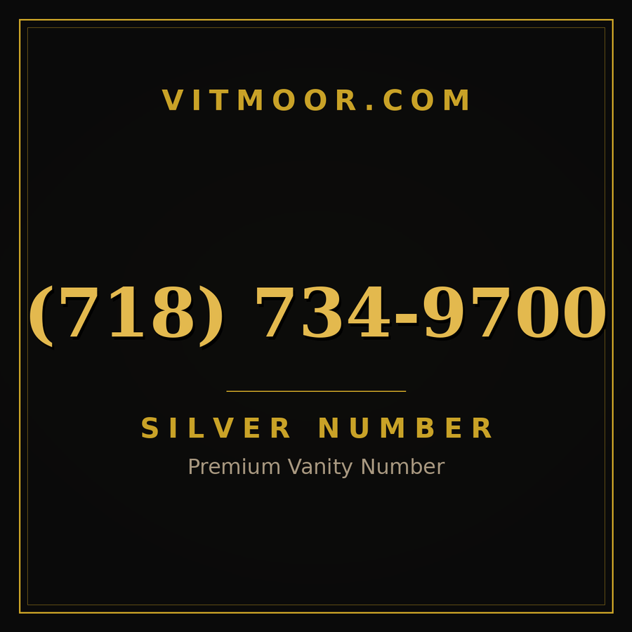 VITMOOR Silver premium number (718) 734-9700