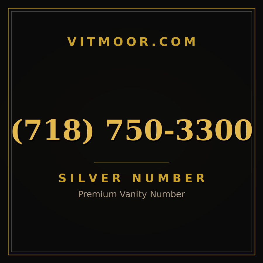 VITMOOR Silver premium number (718) 750-3300