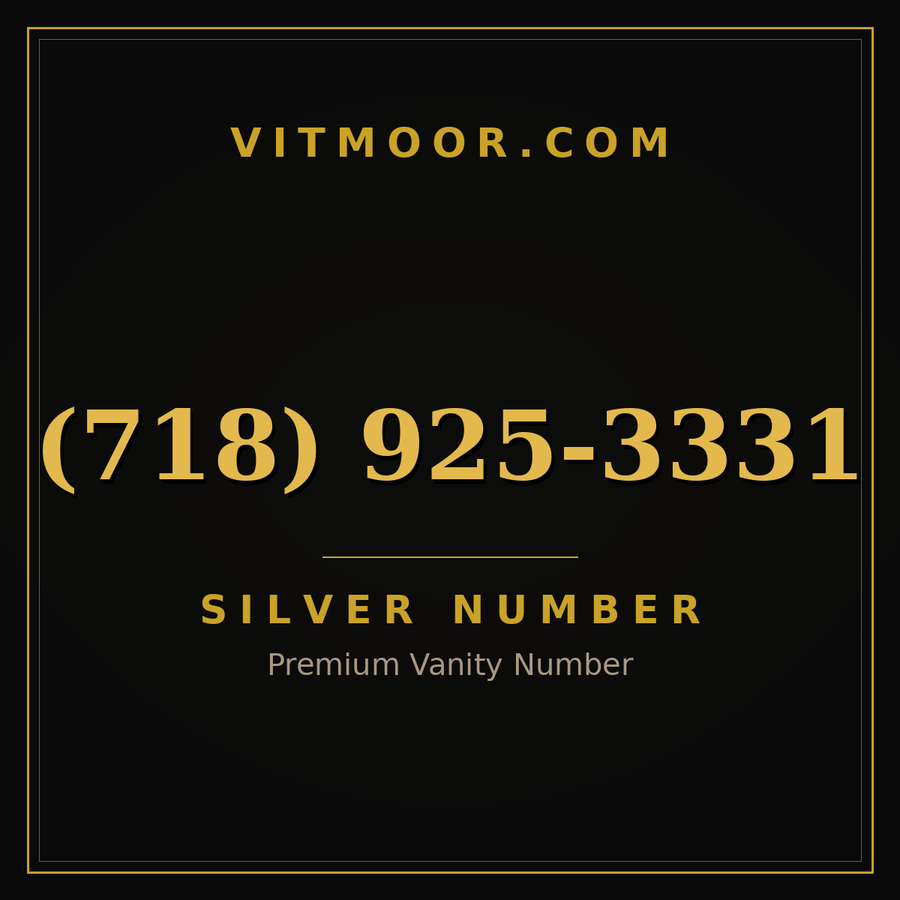 VITMOOR Silver premium number (718) 925-3331