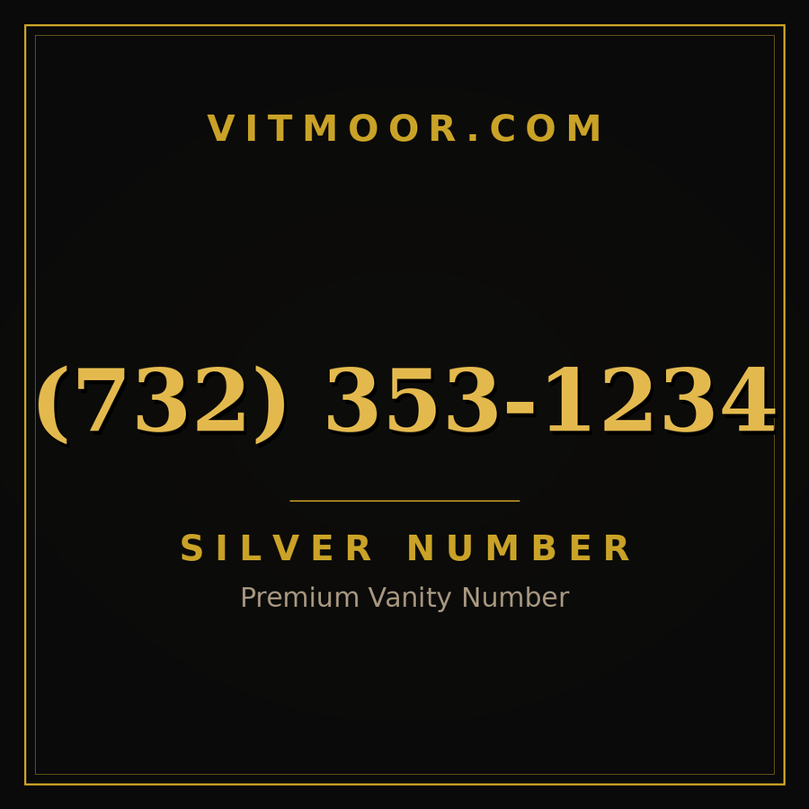 VITMOOR Silver premium number (732) 353-1234
