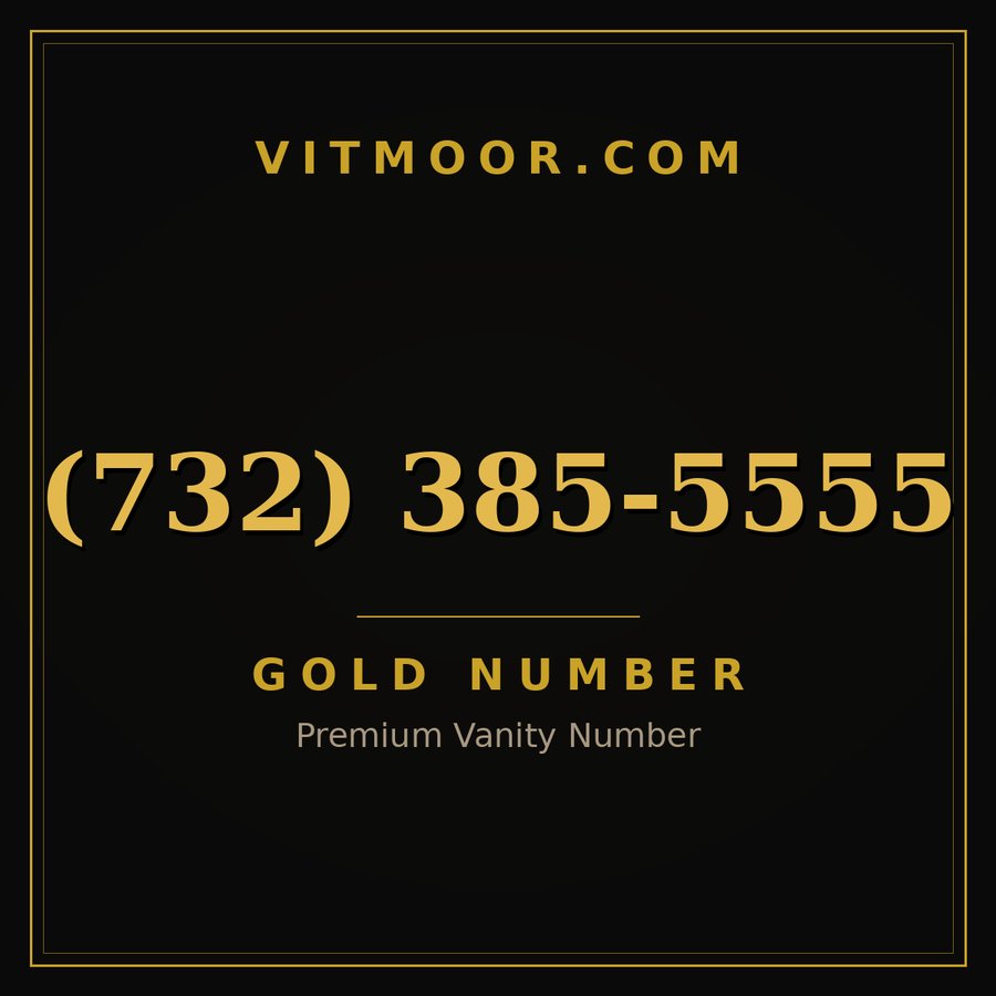 VITMOOR Gold premium number (732) 385-5555