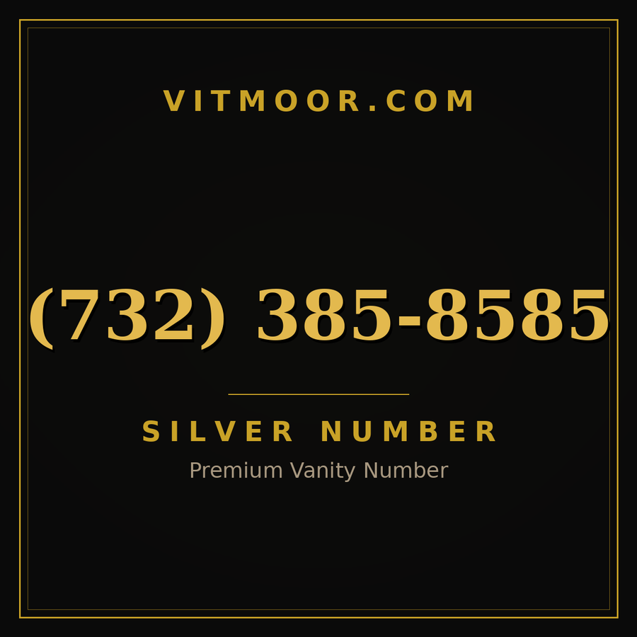 VITMOOR Silver premium number (732) 385-8585