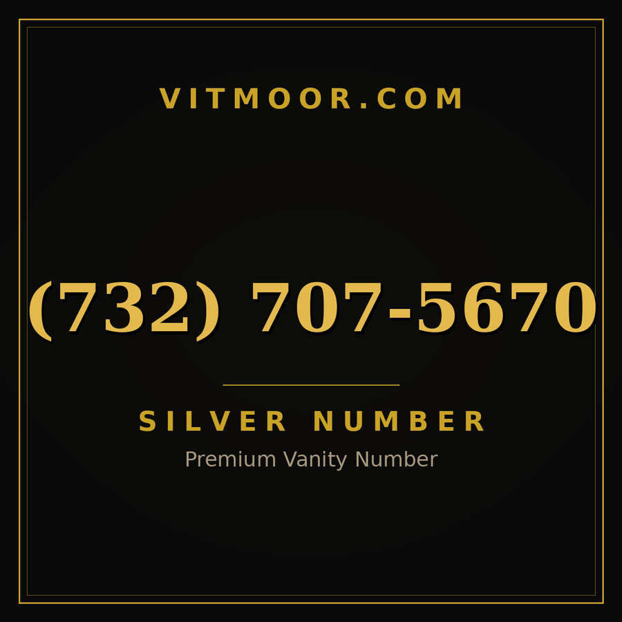 VITMOOR Silver premium number (732) 707-5670