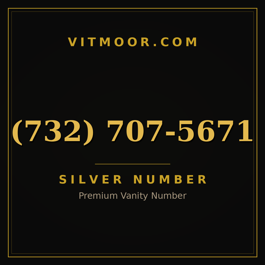 VITMOOR Silver premium number (732) 707-5671