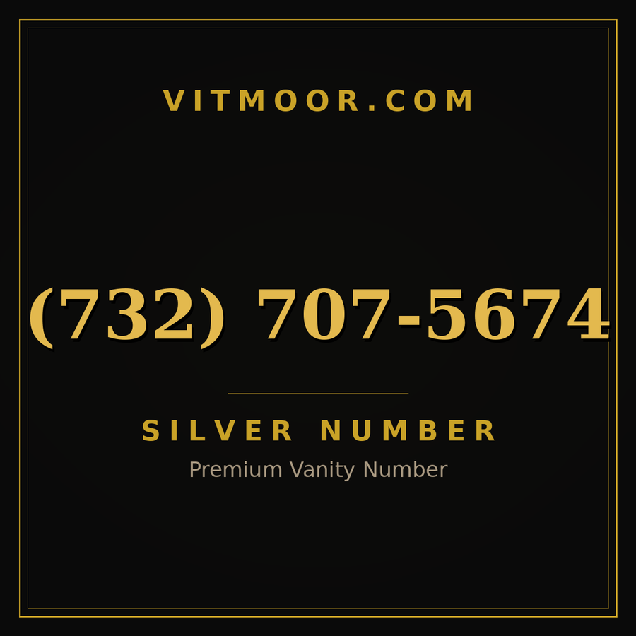 VITMOOR Silver premium number (732) 707-5674