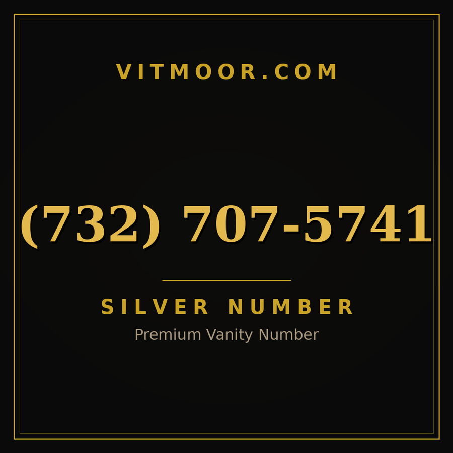 VITMOOR Silver premium number (732) 707-5741