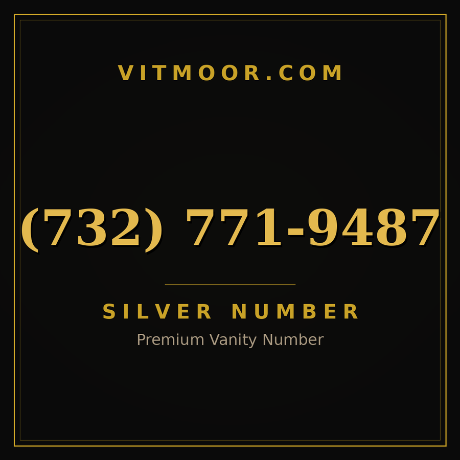 VITMOOR Silver premium number (732) 771-9487