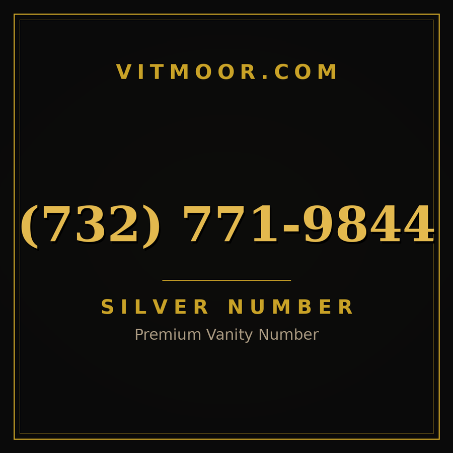 VITMOOR Silver premium number (732) 771-9844