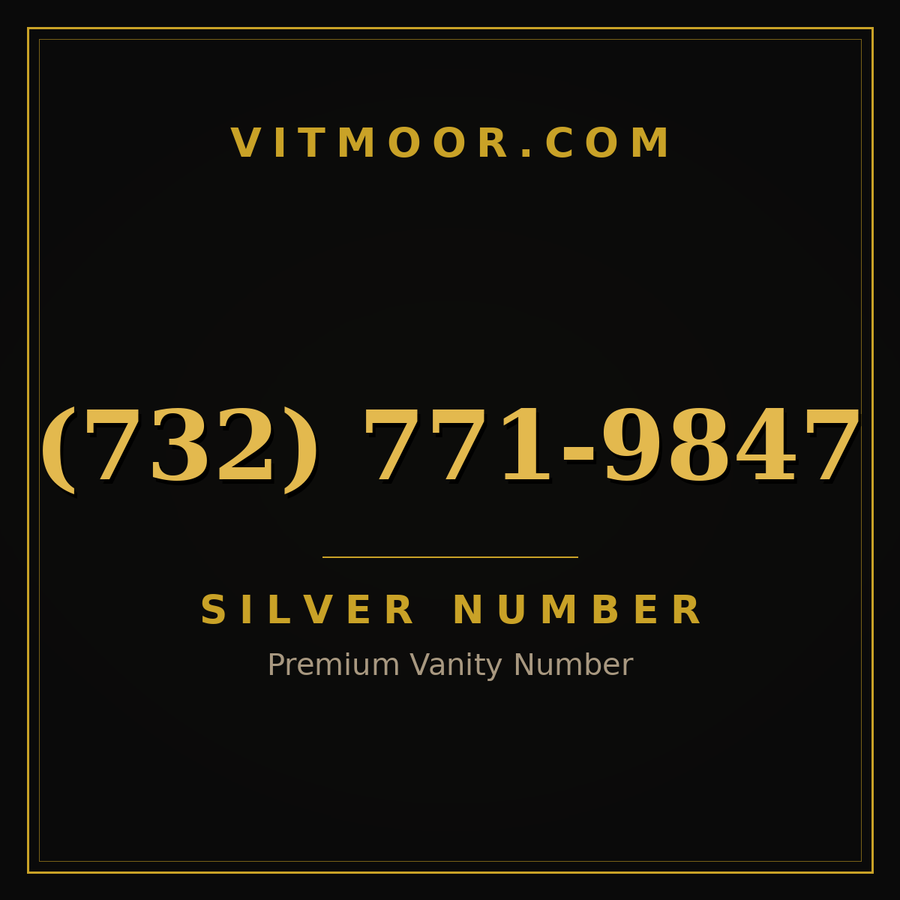 VITMOOR Silver premium number (732) 771-9847