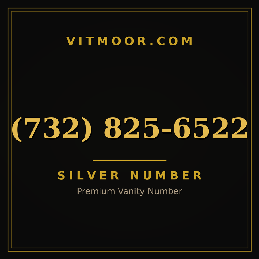 VITMOOR Silver premium number (732) 825-6522