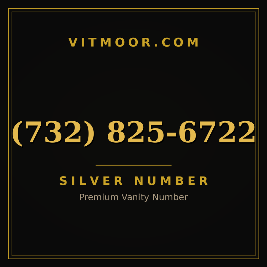 VITMOOR Silver premium number (732) 825-6722