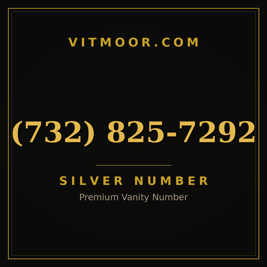 VITMOOR Silver premium number (732) 825-7292