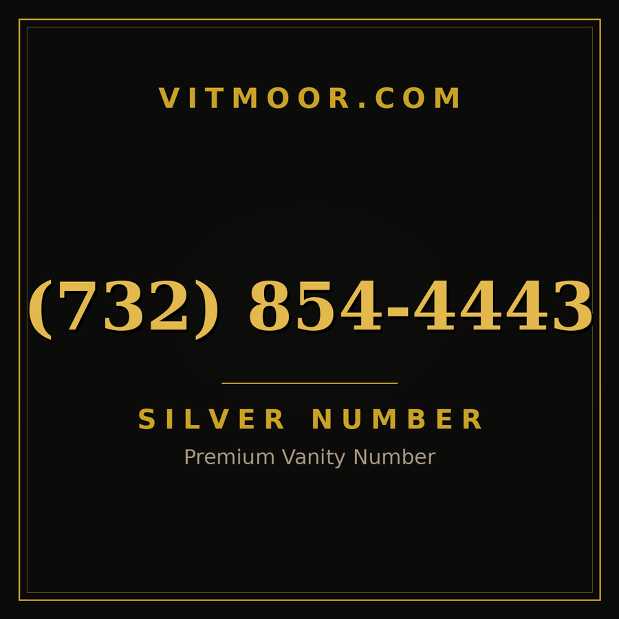 VITMOOR Silver premium number (732) 854-4443