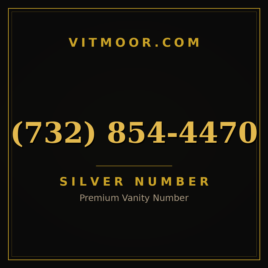 VITMOOR Silver premium number (732) 854-4470