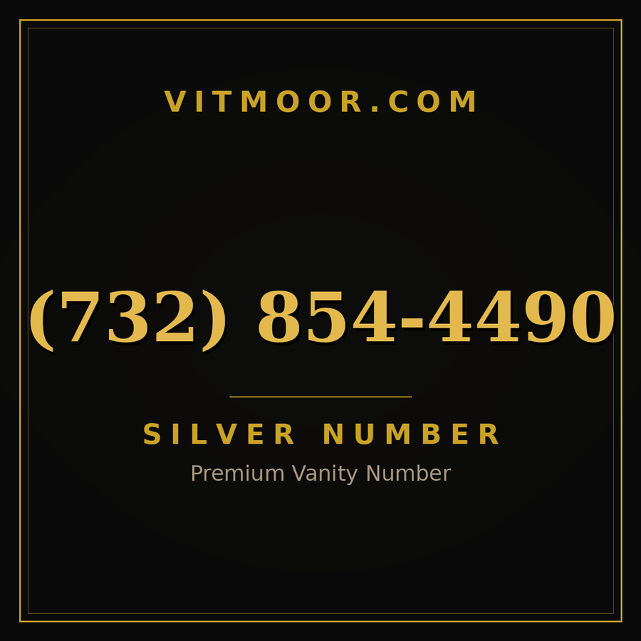 VITMOOR Silver premium number (732) 854-4490