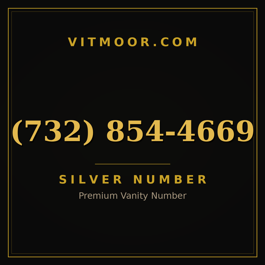 VITMOOR Silver premium number (732) 854-4669