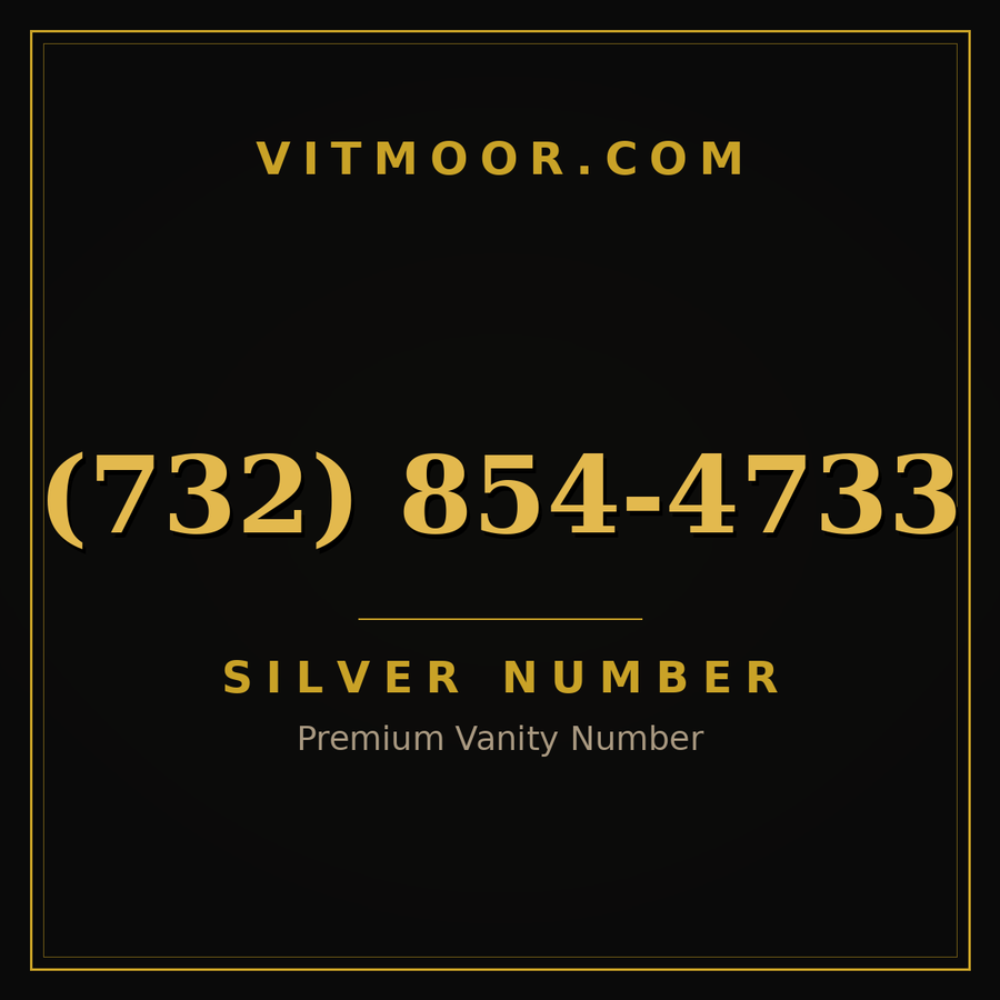 VITMOOR Silver premium number (732) 854-4733