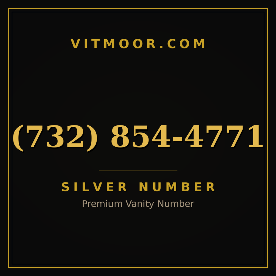 VITMOOR Silver premium number (732) 854-4771