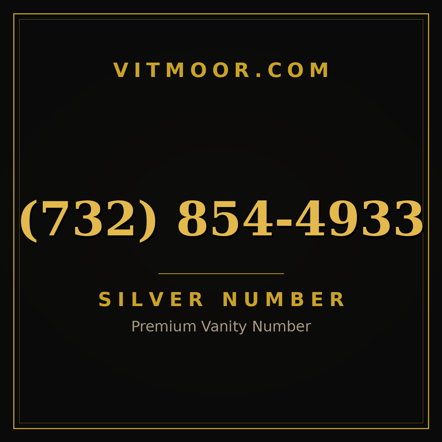 VITMOOR Silver premium number (732) 854-4933