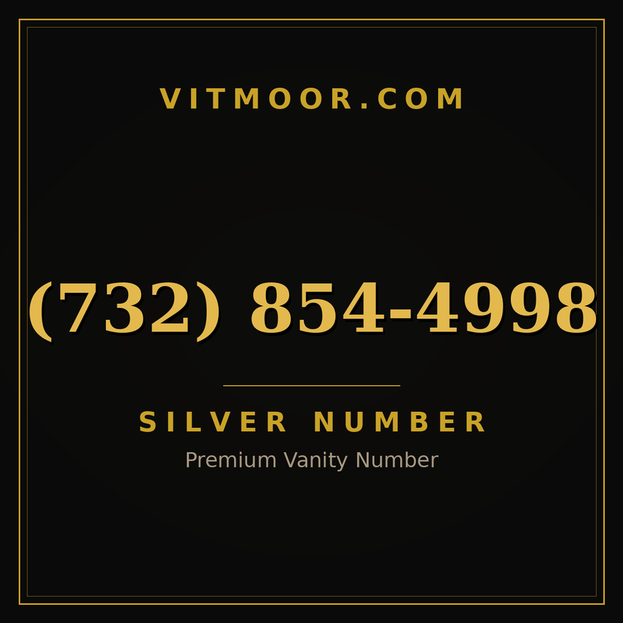 VITMOOR Silver premium number (732) 854-4998