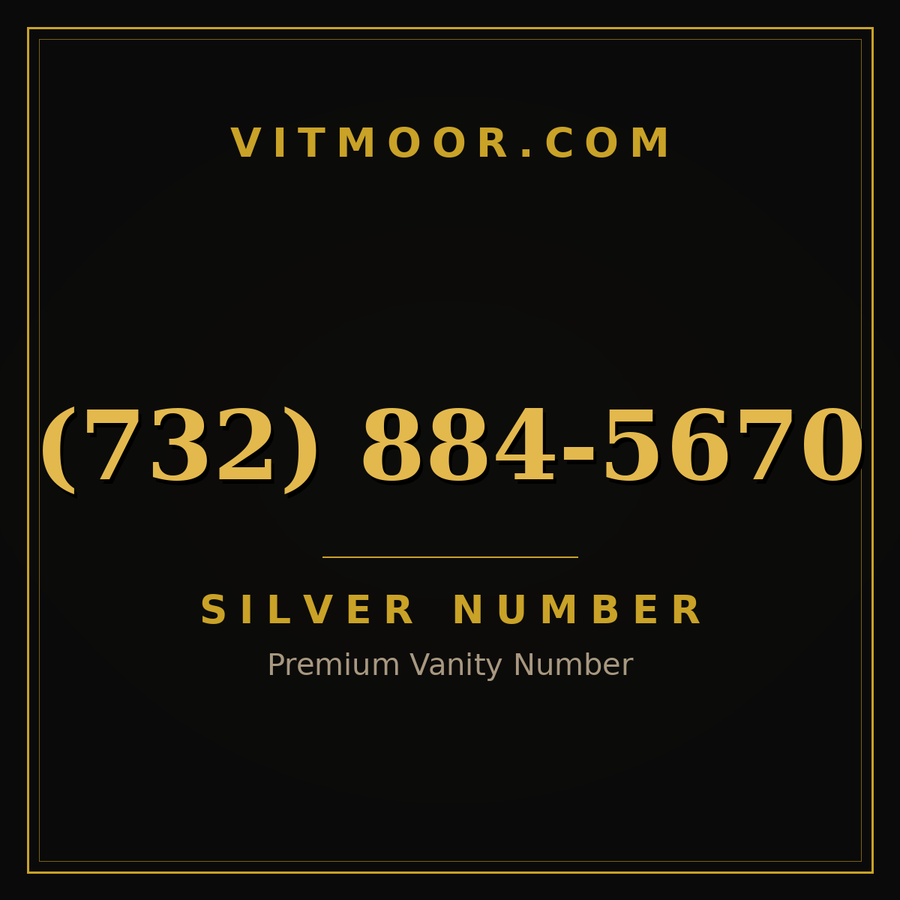 VITMOOR Silver premium number (732) 884-5670