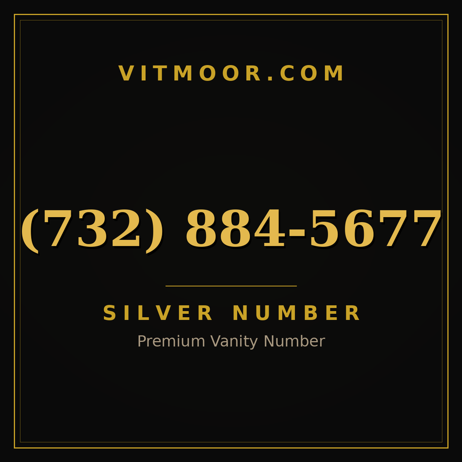 VITMOOR Silver premium number (732) 884-5677