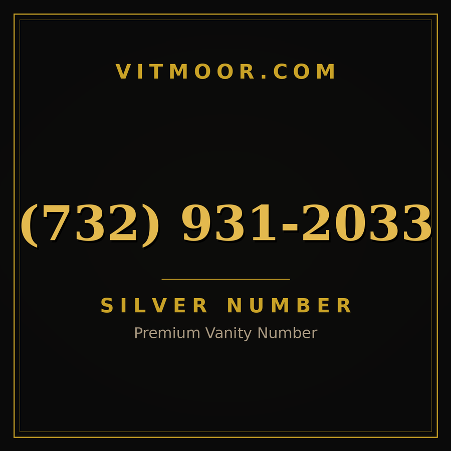 VITMOOR Silver premium number (732) 931-2033