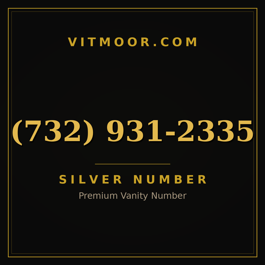 VITMOOR Silver premium number (732) 931-2335