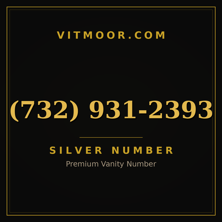 VITMOOR Silver premium number (732) 931-2393