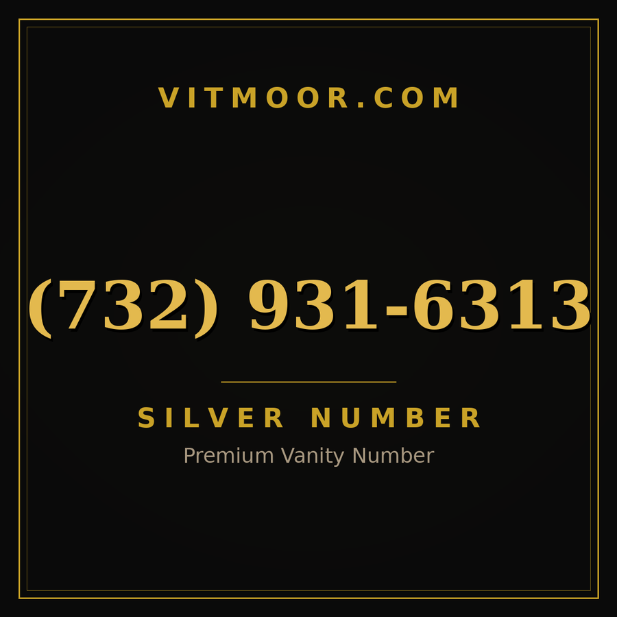 VITMOOR Silver premium number (732) 931-6313