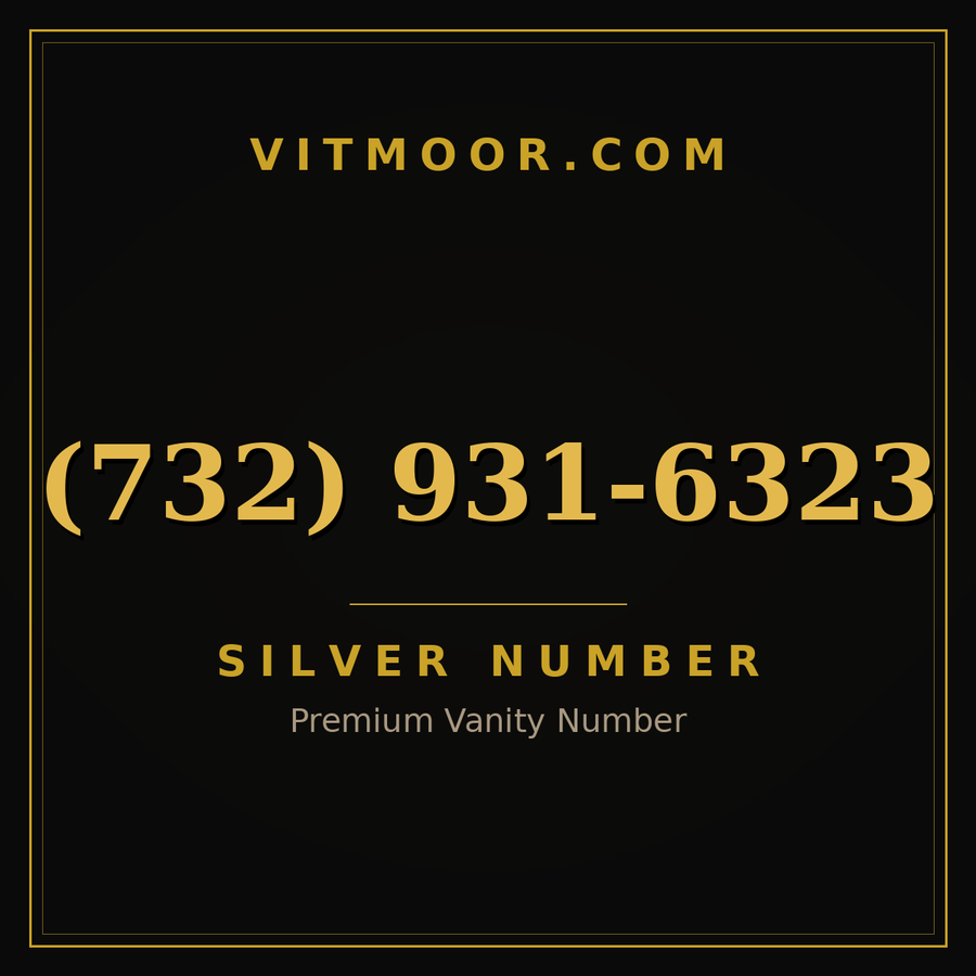 VITMOOR Silver premium number (732) 931-6323