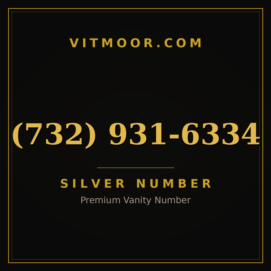 VITMOOR Silver premium number (732) 931-6334